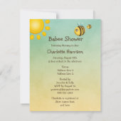 Kute bijen, Boom- en Hive Babee Shower Kaart (Achterkant)