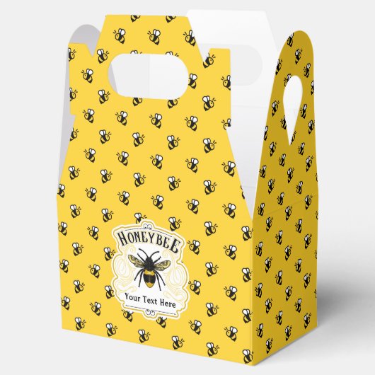 Kute bijen personaliseren de voordeur bedankdoosjes (Geopend)