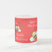 Kute bijen zijn mijn Valentijn Rood Matglas Koffiemok (Center)