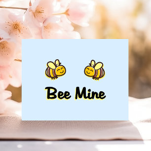 Kute bijenmijn Retro Bumble Bees Licht in kleur Briefkaart