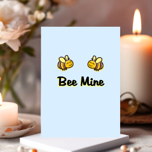 Kute bijenmijn Retro Bumble Bees Licht in kleur Feestdagenkaart