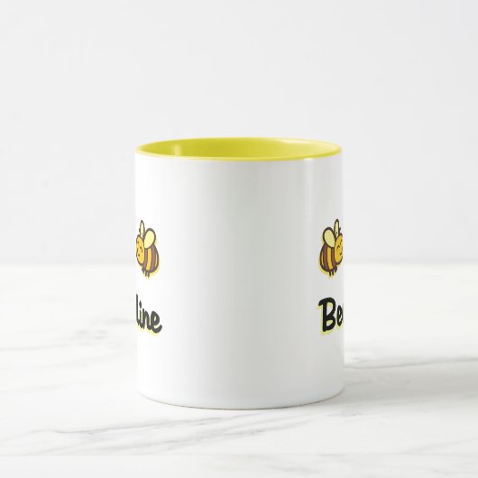 Kute bijenmijn Retro Bumble Bees Licht in kleur Mok (Midden)