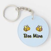 Kute bijenmijn Retro Bumble Bees Licht in kleur Sleutelhanger (Voorkant)
