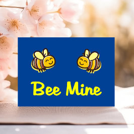 Kute bijenmijn Retro Bumble bijen Donkere kleur Briefkaart