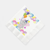 Kute Birthday-olifant met ballonnen Servet (Hoek)