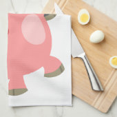 Kute Black en White Cartoon Pigs Kitchen Towel Theedoek (Quarter Fold)