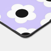 Kute Black en White Flower met blauwe achtergrond Bureaumat (Hoek)