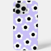 Kute Black en White Flower met blauwe achtergrond Case-Mate iPhone Case (Achterkant)