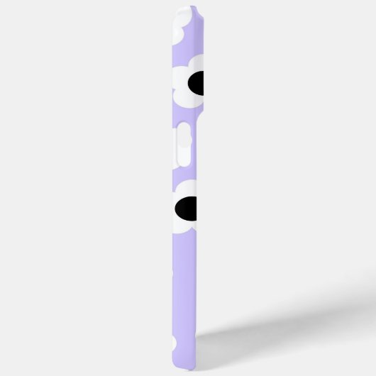 Kute Black en White Flower met blauwe achtergrond Case-Mate iPhone Case (Achterkant / Rechts)