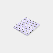 Kute Black en White Flower met blauwe achtergrond Post-it® Notes (Schuin)