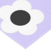 Kute Black en White Flower met blauwe achtergrond Tafelkleed (Gekanteld)