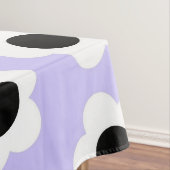 Kute Black en White Flower met blauwe achtergrond Tafelkleed (Voorbeeld)