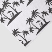 Kute Black White palm tree tiled party strand Tissuepapier (Detail)