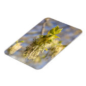 Kute bladeren op lentfoto magneet (Linkerzijde)