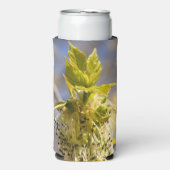 Kute bladeren op lentfoto seltzer blikjeskoeler (Seltzer Voorkant)