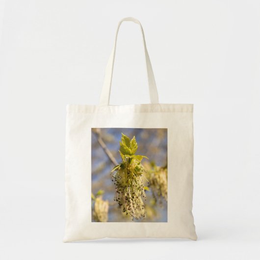 Kute bladeren op lentfoto tote bag (Voorkant)