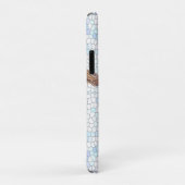 Kute blauwe boon op mozaïekachtergrond Case-Mate iPhone case (Achterkant/rechts)