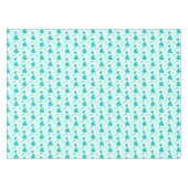 Kute Blauwgroen Mint Specized Heart Patroon Tafelkleed (Voorkant (Horizontaal))