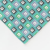 Kute Blauwgroen patroondraad Fleece Deken (Hoek)