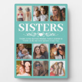 Kute Blauwgroen zusters Foto Collage Fotoplaat (voorkant)