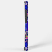 Kute blue abstracte elementen werpen kussen samsung galaxy hoesje (Rechterkant)