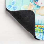 Kute blue anime fairy girl muismat (Hoek)