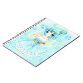 Kute blue anime fairy girl notitieboek (Linkerzijde)