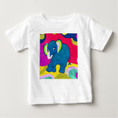 Kute Blue Baby Elephant - Quillike design (Voorkant)
