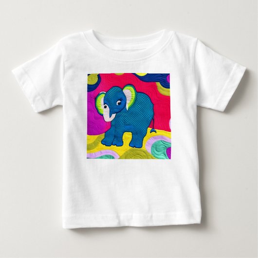 Kute Blue Baby Elephant - Quillike design (Voorkant)