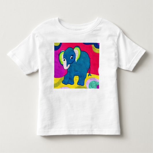 Kute Blue Baby Elephant - Quillike design Kinder Shirts (Voorkant)