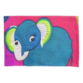 Kute Blue Baby Elephant - Quillike design Kussensloop (Voorkant)