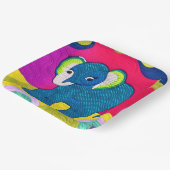 Kute Blue Baby Elephant - Quillike design Papieren Bordje (Gebogen)