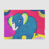 Kute Blue Baby Elephant - Quillike design Tissuepapier (Voorkant)