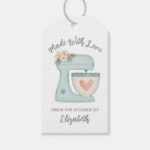 Kute Blue Bakery Mixer gemaakt met Labels met lief Cadeaulabel (Voorkant)
