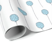 Kute Blue-ballonnen met pokadots-patroon Cadeaupapier (Rol Hoek)