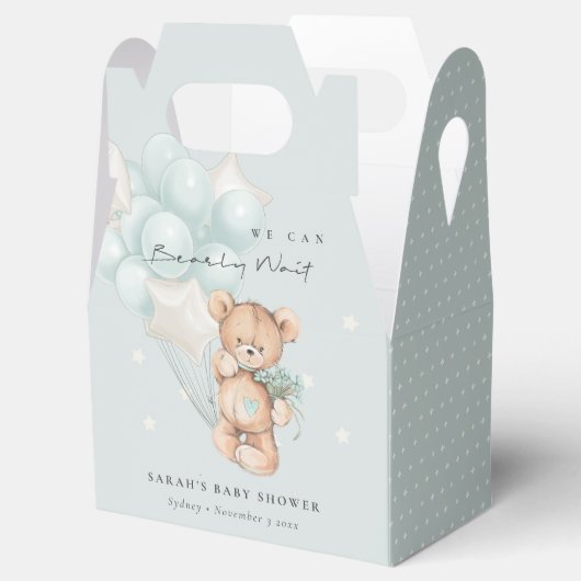 Kute Blue Barly Wait Beer Balloon Baby shower Bedankdoosjes (Geopend)