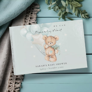 Kute Blue Barly Wait Beer Balloon Baby shower Gastenboek