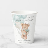 Kute Blue Barly Wait Beer Balloon Baby shower Papieren Bekers (Achterkant)