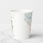 Kute Blue Barly Wait Beer Balloon Baby shower Papieren Bekers (Links)