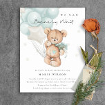 Kute Blue Beer Barly Wait Balloon Baby shower Briefkaart<br><div class="desc">Neem contact met mij op via yellowfebstudio@gmail.com voor meer aanpassingen of andere overeenkomende objecten.</div>