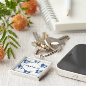 Kute Blue Butterflies Sleutelhanger (Zijkant)