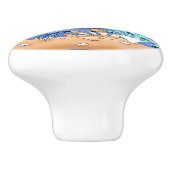 Kute Blue Crab Nautical Beach House Keramische Knop (Zijkant)