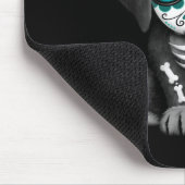 Kute Blue Day of the Dead Puppy Dog Black Muismat (Hoek)