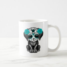 Kute Blue Day of the Dead Puppy Dog Koffiemok