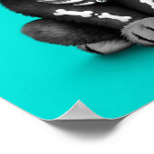 Kute Blue Day of the Dead Puppy Dog Poster (Hoek)