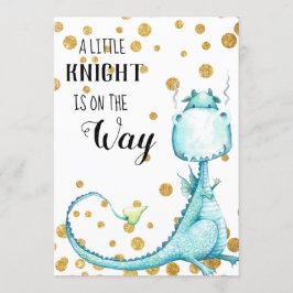 *~* Kute Blue Dragon Baby Shower Invitation Kaart