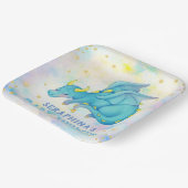 Kute Blue Dragon Boys Baby shower Paper Bord (Gebogen)