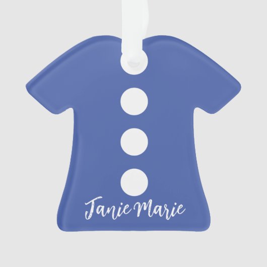 Kute Blue Dress Ornament (voorkant)