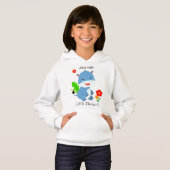 Kute Blue Elephant met rode bloemen (Voorkant volledig)