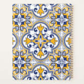 Kute blue en yellow Azulejos, aangepaste foto Planner (Achterkant)